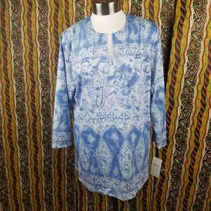 Cathy Essentials Blue Floral Size M
